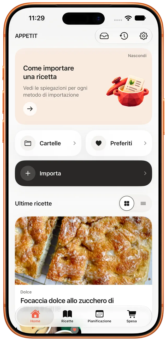 Home di Appétit con le ultime ricette